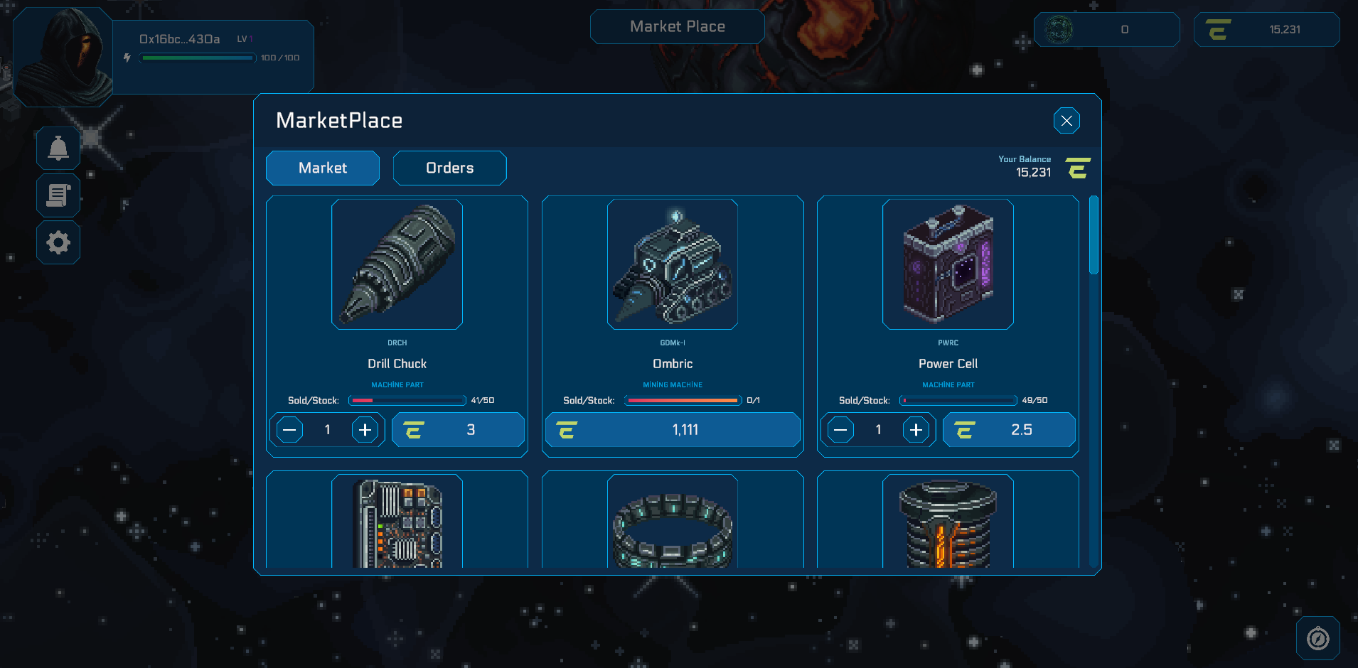 Marketplace UI